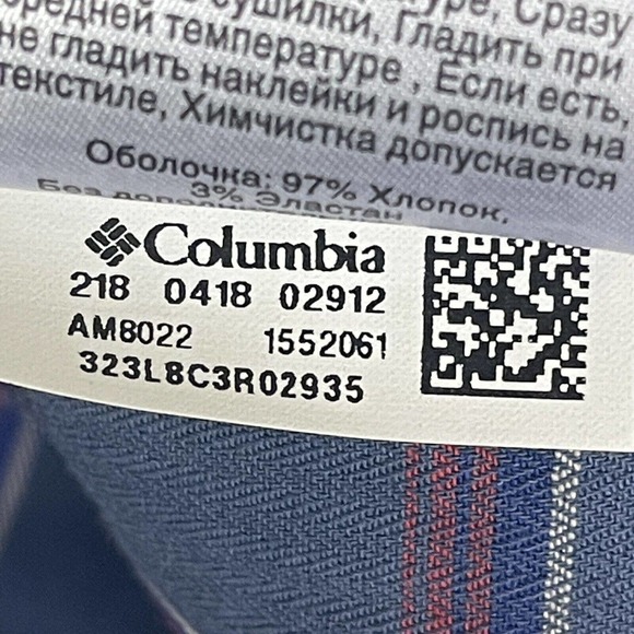 Columbia Shirt Adult Large‎ Blue Plaid Outdoor Fishing Hiking Mens NW - Picture 12 of 14